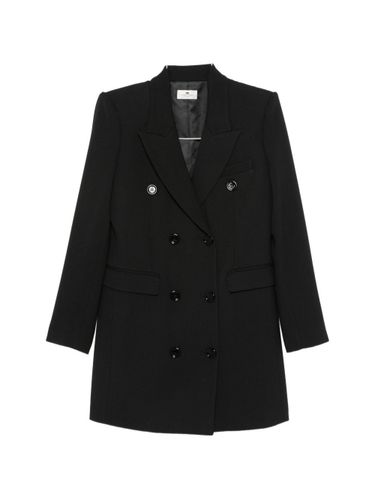 Double-Breasted Blazer Jacket - Elisabetta Franchi - Modalova