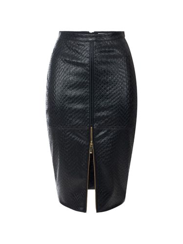 Faux Leather Midi Skirt - Elisabetta Franchi - Modalova