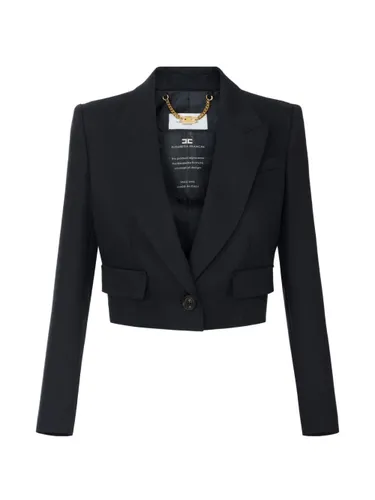 Wool Single-Breasted Jacket By - Elisabetta Franchi - Modalova
