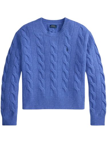 Logo Embroidered Cable-Knitted Jumper - POLO RALPH LAUREN - Modalova