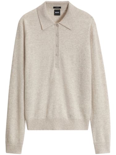 Polo Sweater In Pure Cashmere - BOSS - Modalova