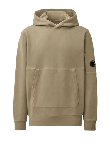 Diagonal-Raised Fleece Lens Hooded Sweatshir - C.P. COMPANY - Modalova