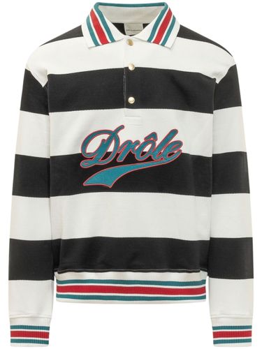 Logo Stripe Polo Shirt - DROLE DE MONSIEUR - Modalova