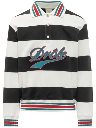 Logo Stripe Polo Shirt - DROLE DE MONSIEUR - Modalova