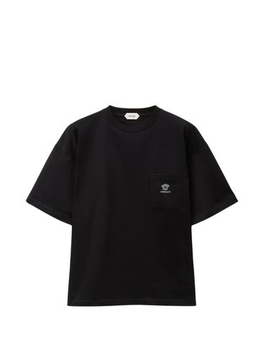 Embroidered Cotton-Jersey T-Shirt - Versace - Modalova