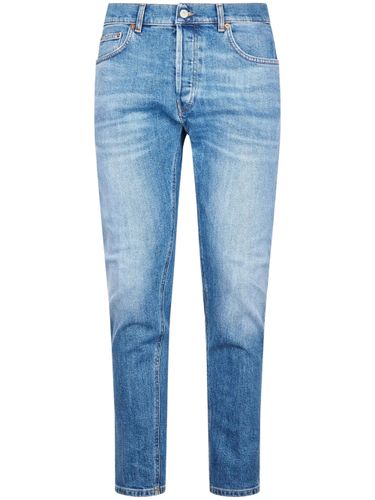 Faded-Effect Logo-Plaque Jeans - Dondup - Modalova