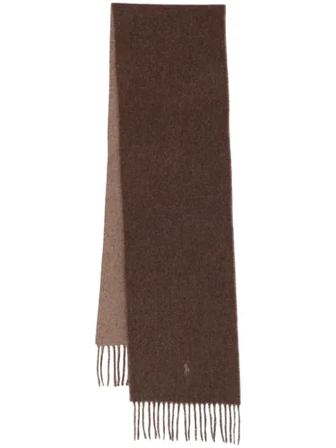 Fringed Logo-Embroidered Scarf - POLO RALPH LAUREN - Modalova