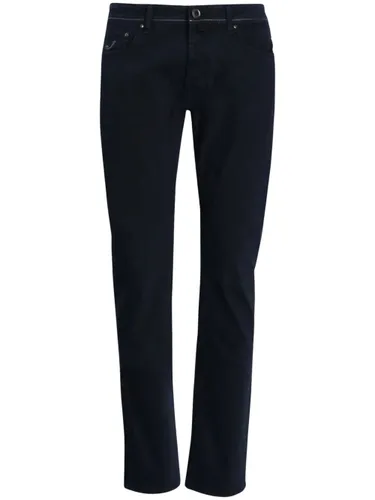 Contrast-Stitching Cotton Trousers - Jacob Cohen - Modalova