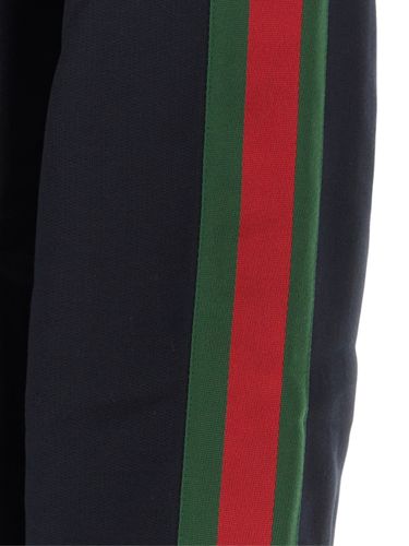 Web Detail Cotton And Silk Hoodie - Gucci - Modalova