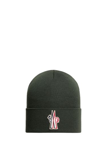 MONCLER GRENOBLE Logo Wool Beanie - MONCLER GRENOBLE - Modalova