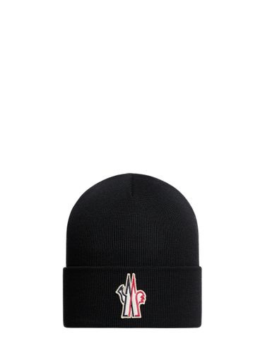 MONCLER GRENOBLE Logo Wool Beanie - MONCLER GRENOBLE - Modalova