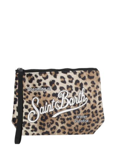 Leopard Printed Zipped Clutch Bag - MC2 Saint Barth - Modalova