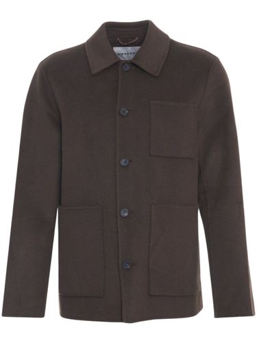 AMARANTO Button-Up Felted Jacket - AMARANTO - Modalova