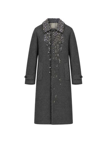 Single-Breasted Mouliné Prince Of Wales Check And Embroidered Tw - Prada - Modalova