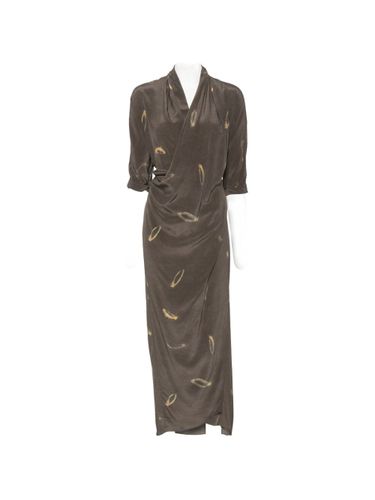 Thea Printed Silk Long Dress - Cortana - Modalova