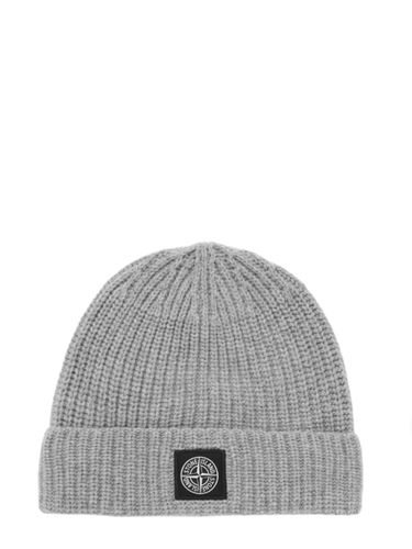 Stone Island Logo Wool Beanie - Stone Island - Modalova