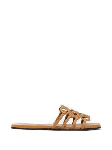 Loewe Petal Anagram Leather Sandals - Loewe - Modalova