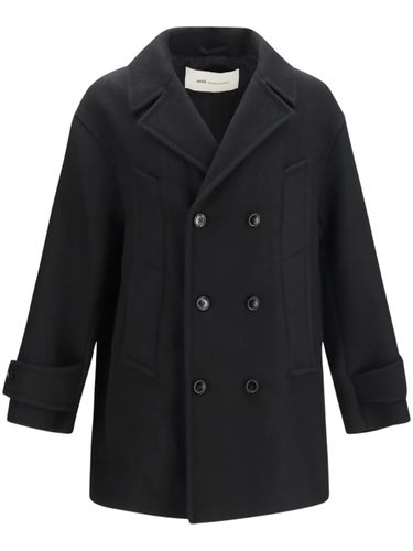 Ami Paris Wool Double-Breasted Coat - Ami Paris - Modalova