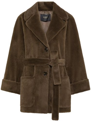 Faux Fur Coat With Belt Nappa Leather - Seventy - Modalova