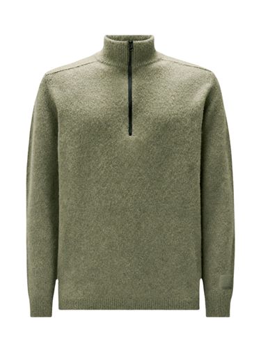 Metropolis Series Bouclè Extrafine Merino Half Zip Logo S - C.P. COMPANY - Modalova
