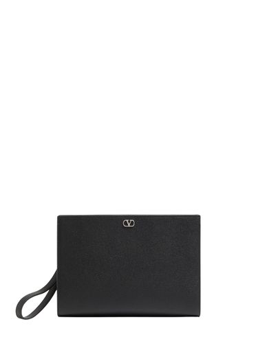 Vlogo Signature Leather Pouch - Valentino Garavani - Modalova