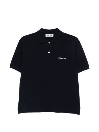 Miu Miu Piquet Cotton Polo Shirt - Miu Miu - Modalova