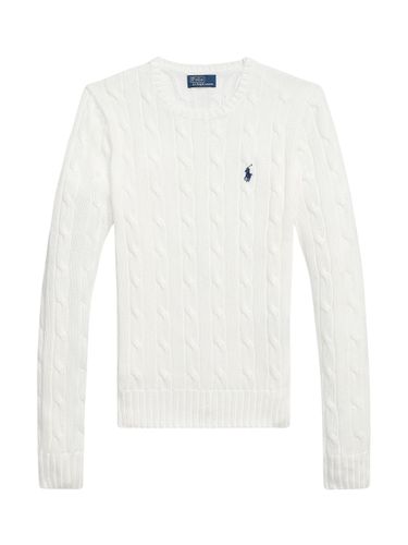 Cable Knit Sweater With Logo - POLO RALPH LAUREN - Modalova