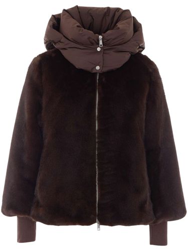 Add Zip-Up Faux Fur Hooded Jacket - Add - Modalova