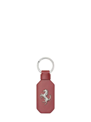 Leather Keyring With Prancing Horse By - FERRARI - Modalova