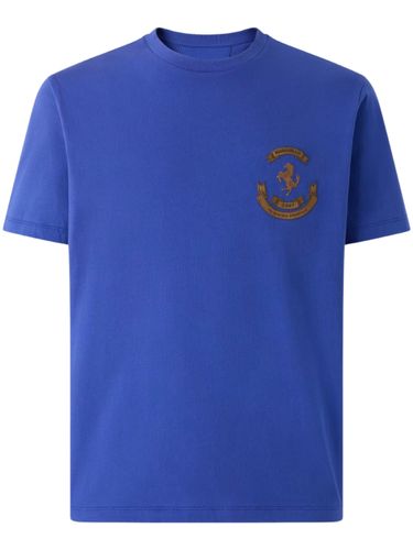 Cotton T-Shirt With Embroidered Logo - FERRARI - Modalova
