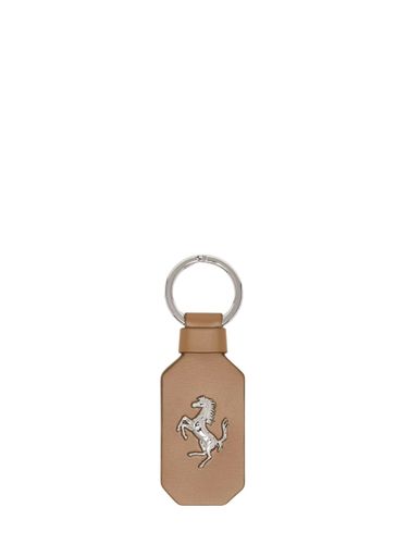 Leather Keyring With Prancing Horse - FERRARI - Modalova