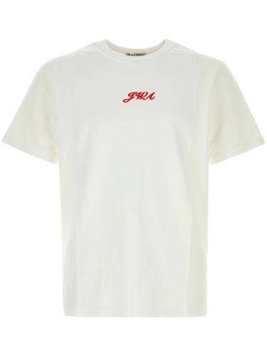 Logo Embroidered Crewneck T-Shirt - JW ANDERSON - Modalova