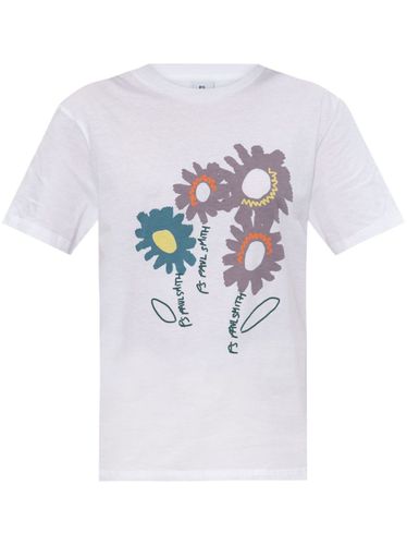 PS PAUL SMITH Floral Cotton T-Shirt - PS PAUL SMITH - Modalova