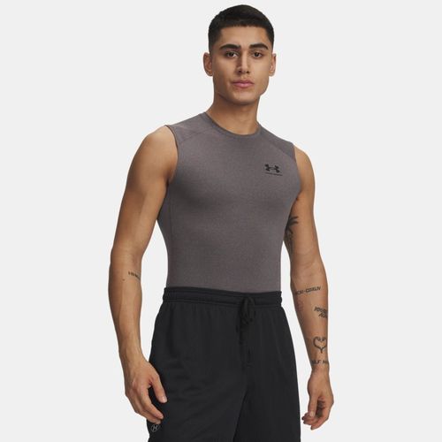 Haut sans manches HeatGear® Carbon Heather / Noir L - Under Armour - Modalova