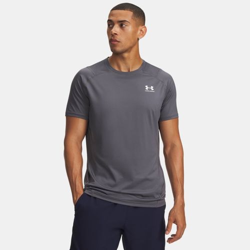 Haut à manches courtes ajusté HeatGear® Castlerock / Blanc L - Under Armour - Modalova
