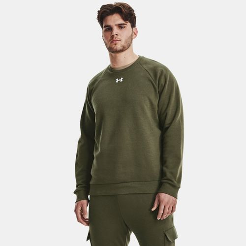 Haut à col ras du cou Rival Fleece Marine OD / Blanc XL - Under Armour - Modalova