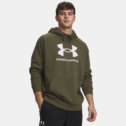 Sweat à capuche à logo Rival Fleece Marine OD / Blanc XL - Under Armour - Modalova