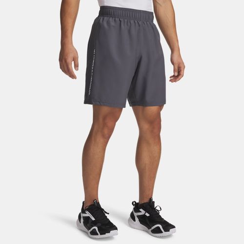 Short 21 cm tissé avec logo Tech™ Castlerock / Blanc S - Under Armour - Modalova