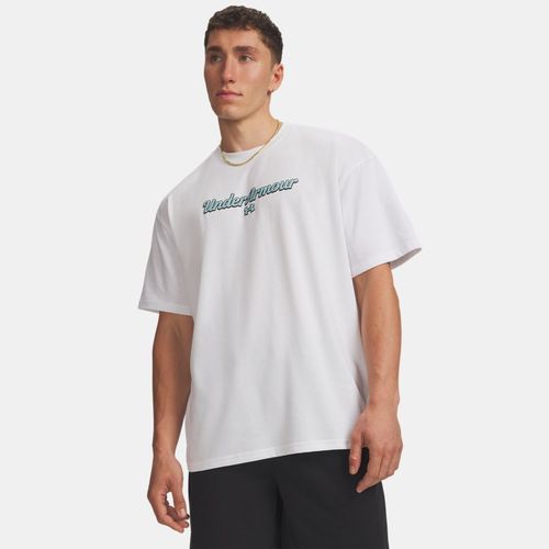 Haut à manches courtes à logo Heavyweight / Bleu Haze XXL - Under Armour - Modalova