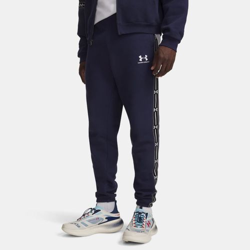 Jogging Icon Fleece Taped Midnight Marine / Blanc XL - Under Armour - Modalova