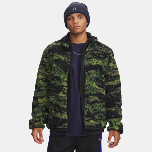 Haut entièrement zippé Icon Cold Weather High Pile Warm Olive / Warm Olive L - Under Armour - Modalova