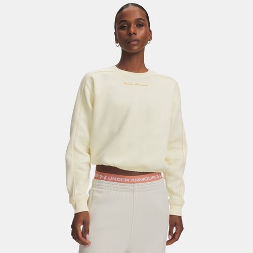 Haut à col ras du cou Rival Fleece Shimmer Winter / Metallique Or XXL - Under Armour - Modalova