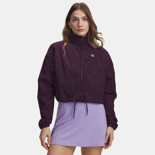 Haut entièrement zippé Rival Woven Mauve Echo / Blanc XS - Under Armour - Modalova