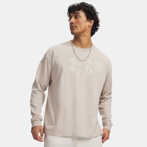 Haut à manches longues Heavyweight Unstoppable Highland Buff / Summit Blanc S - Under Armour - Modalova