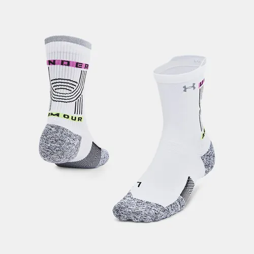 Chaussettes mi-hautes ArmourDry™ Run Cushion unisexes / Noir / réfléchissant L - Under Armour - Modalova