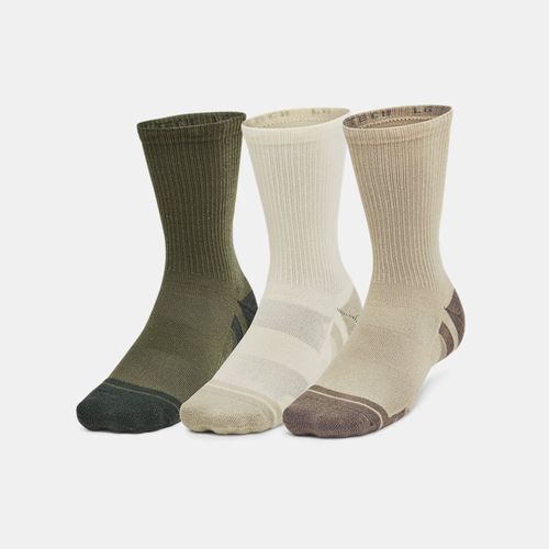 Chaussettes hautes Performance Tech unisexes (lot de 3 paires) City Khaki / Ivory Dune / Taupe Dusk XL - Under Armour - Modalova