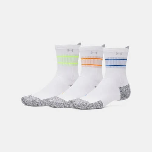Chaussettes mi-hautes ArmourDry® Run Cushion unisexes (lot de 3 paires) / / réfléchissant M - Under Armour - Modalova