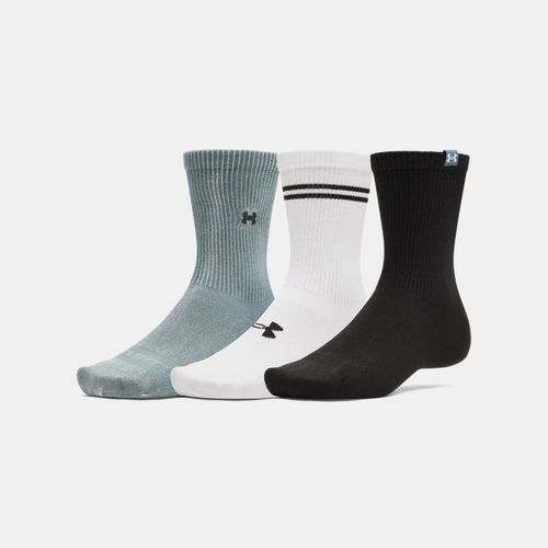 Chaussettes mi-hautes en coton Sportstyle unisexes (lot de 3 paires) Jasper / Blanc / Noir L - Under Armour - Modalova