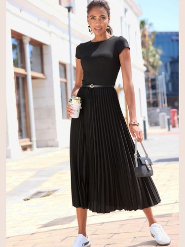 Robe mi-longue encolure ronde - LASCANA - Modalova