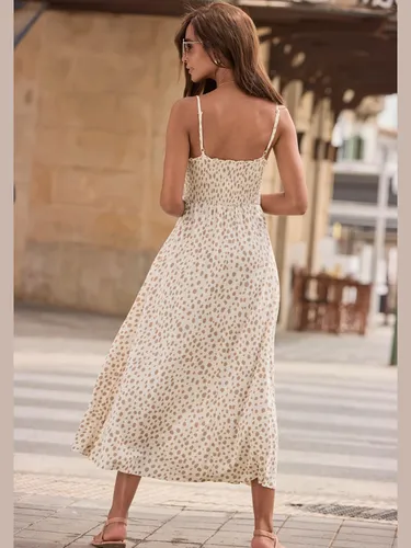 Robe mi-longue robe longueur mollet avec imprimé à pois - - LASCANA - Modalova